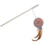 ocijf179 Cat Toy Pet Cat Kitten Feather Bell Mouse Fish Teaser Play Stick Wand Interactive Toy - Random Color Ball#