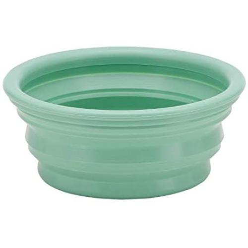 HEVEA Bowl on The go for Dogs, Foldable, Collapsible Water Bowl for Dogs. Made from Non-Toxic, Plastic-Free, BPA-Free and PVC-Free Natural Rubber. Pale Mint Holds 10oz.