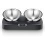 Vekonn Elevated Cat Bowl, Cat and Small Dog Food Bowl Stand, 2 Stainless Steel Cat Food Bowls, Non Slip No Spill, Healthy Eating Posture and Ergonomics for Pets