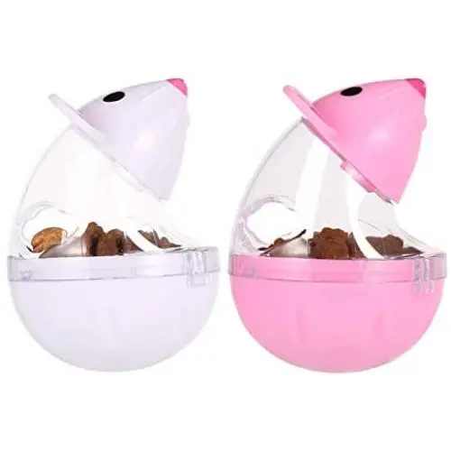 tiopeia 2Pcs Cat Treat Dispenser Toy, Mouse Shape Cat Interactive Toy and Food Dispenser for Pet Increases IQ Interactive & Food Dispensing tiopeia 2Pcs Cat Treat Dispenser Toy, Mouse Shape Cat Interactive Toy and Food Dispenser for Pet Increases IQ Interactive & Food Dispensing