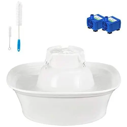Aurora Cat Water Fountain Porcelain, Pet Fountain Pet Water Fountain for Dog and Cat, 2 Water Pumps, Ultra Quiet Scratch Resistant Cat water dispenser, Stronger than Ceramic Fountain, Cleaning brushes Aurora Cat Water Fountain Porcelain, Pet Fountain Pet Water Fountain for Dog and Cat, 2 Water Pumps, Ultra Quiet Scratch Resistant Cat water dispenser, Stronger than Ceramic Fountain, Cleaning brushes
