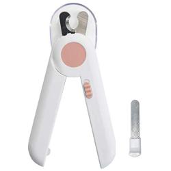 Patas Lague Dog Nail Clippers and Trimmer with LED Light, Safety Nail Clipper Razor Sharp Blade Hidden Nail File, Professional Grooming Tools for Cats, Kittens, Dogs