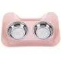 HONGTAO Dog Bowls Double Bowl Dog Food Bowls Stainless Steel Dog Bowl No-Spill No-Skid Cat Bowls Pet Feeder Bowls for Dogs Cats(Pink) HONGTAO Dog Bowls Double Bowl Dog Food Bowls Stainless Steel Dog Bowl No-Spill No-Skid Cat Bowls Pet Feeder Bowls for Dogs Cats(Pink)