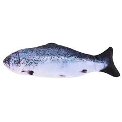 Pet Cat Toy Electric Charging Simulation Fish Will Beat Electric Plush Artificial Fish Battery 30cm Electric Doll Fish, Pets Pillow Chew, Cat Fish Flop Toy Catnip 1PC