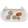 Home-X Cat Lover Ceramic White Trinket Dish, Jewelry Dish for Ring 5.8 x 3.4 x 1.2 inches and Collapsible Play Toy for Indoor or Outdoor Cats, Kitty Tunnel for Exercise