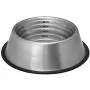 Indipets Stainless Steel Capacity Measurement Dog Bowl - Volume Marking, No-Tip, Anti-Skid Dish