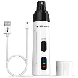 STÙNICK - Dog Nail Grinder for Small, Medium and Large Dogs - Gentle Portable Paws Grooming and Smoothing - Professional 2-Speed Electric Rechargeable Dog Toe Trimmer