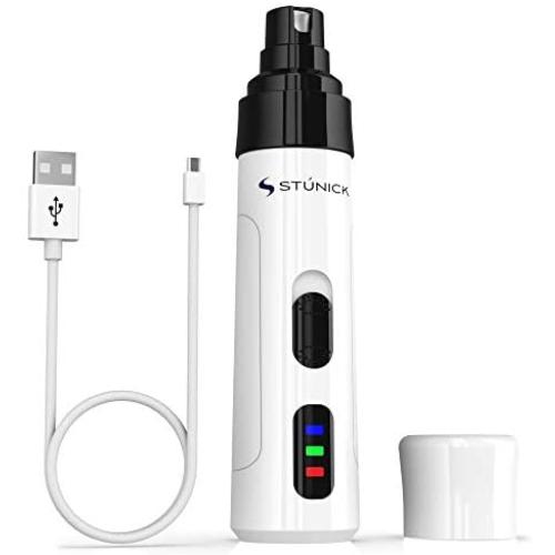 STÙNICK - Dog Nail Grinder for Small, Medium and Large Dogs - Gentle Portable Paws Grooming and Smoothing - Professional 2-Speed Electric Rechargeable Dog Toe Trimmer