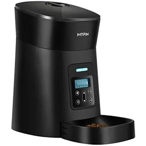 MYPIN Automatic Feeder for Cats Dogs Small Pets, Food Dispenser Timer Programmable and Portion Control up to 6 Meals/Day, Voice Recorder, Low Food Alarm and Infrared Detection MYPIN Automatic Feeder for Cats Dogs Small Pets, Food Dispenser Timer Programmable and Portion Control up to 6 Meals/Day, Voice Recorder, Low Food Alarm and Infrared Detection
