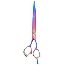 ShearsDirect Japanese 440C Stainless Steel Rainbow Titanium Grooming Shear, 8-Inch
