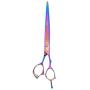 ShearsDirect Japanese 440C Stainless Steel Rainbow Titanium Grooming Shear, 8-Inch