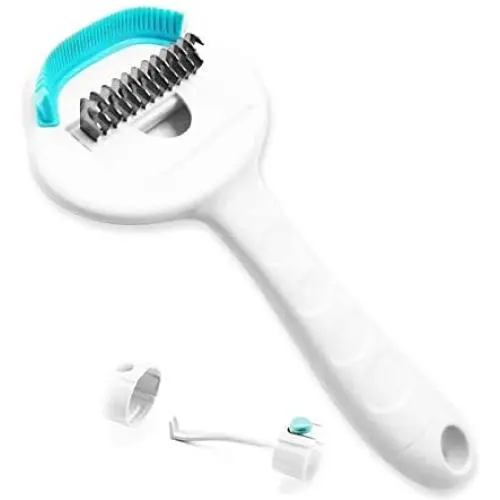 Dog Grooming Rakes,Double Layer Shedding and Dematting Undercoat Rake Comb for Dogs and Cats,No More Nasty Shedding and Flying Hair Dog Grooming Rakes,Double Layer Shedding and Dematting Undercoat Rake Comb for Dogs and Cats,No More Nasty Shedding and Flying Hair