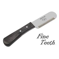 Brutul Bee Dog Grooming Coat Stripping Knife Stripper Trimmer Tool Wooded Handle Stripping Knives Set of 6 in Stainless Steel Non-Slip Tools for Grooming Dogs (Black)