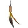 QERNTPEY Pet Toy 5pcs Cat Teaser Chaser Feather Replacement Colorful Pet Catcher Wand Stick Interact with Pets