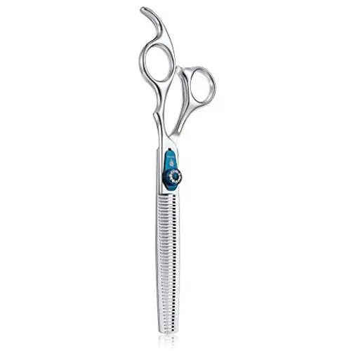 Dog Cat Grooming Straight, Curved, Thinning/Blending/Chunker Scissors Kit, JP-440C Stainless Steel Pet Hair Cutting/Trimming Shears Dog Cat Grooming Straight, Curved, Thinning/Blending/Chunker Scissors Kit, JP-440C Stainless Steel Pet Hair Cutting/Trimming Shears