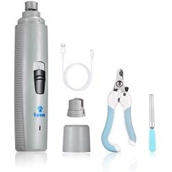 I-pure items Dog Nail Grinder, Electric Dog Nail Trimmer Clipper, 2 Speed Pet Nail Grinder for Dogs Grooming Kit, Rechargeable Painless Cat Paws File Grooming & Smoothing for Small Medium Large Dogs