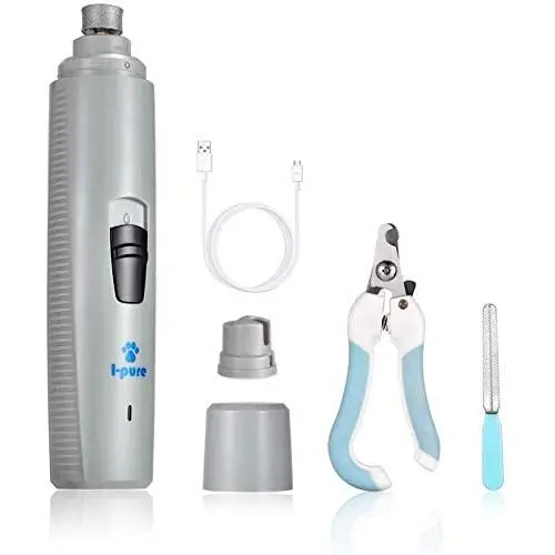 I-pure items Dog Nail Grinder, Electric Dog Nail Trimmer Clipper, 2 Speed Pet Nail Grinder for Dogs Grooming Kit, Rechargeable Painless Cat Paws File Grooming & Smoothing for Small Medium Large Dogs I-pure items Dog Nail Grinder, Electric Dog Nail Trimmer Clipper, 2 Speed Pet Nail Grinder for Dogs Grooming Kit, Rechargeable Painless Cat Paws File Grooming & Smoothing for Small Medium Large Dogs