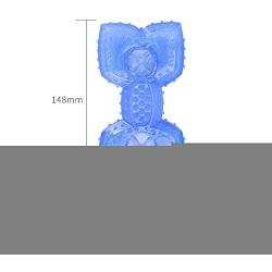 Dog Chew Cooling Toy, Food Leaking Freezer Ball Durable Teeth Cleaning Ice Toys for Small and Large Dogs, Summer, Blue