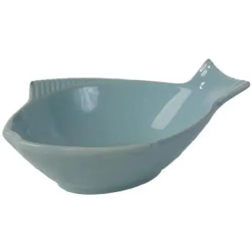 One for Pets 5.5-Inch Fish Shaped Cat Dish Pet Bowl, Small, Light Blue One for Pets 5.5-Inch Fish Shaped Cat Dish Pet Bowl, Small, Light Blue