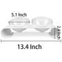 ikjuh Double Dog Cat Bowls Elevated Food Water Feeder Transparent Plastic Bowl with Raised Stand 15 Degree Tilt Design Neck Guard Double Angle Regulation