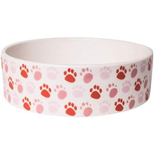 Park Life Designs Medium Pet Bowls, 6-1/4 inch Heavyweight Ceramic Dish Stays Put, Microwave and Dishwasher Safe