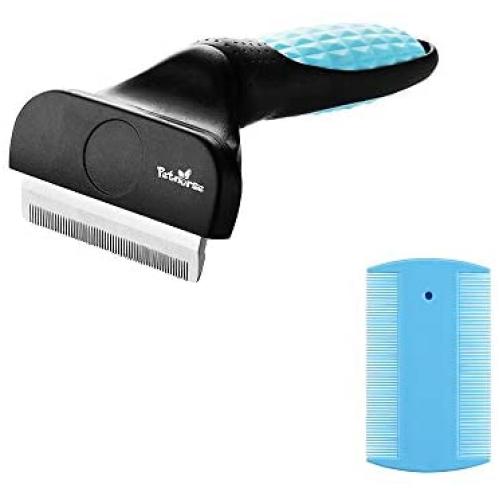 PETNURSE Pet Deshedding Brush,Professional Deshedding Grooming Tool,Effectively Reduces Shedding by Up to 95% for Dogs & Cats