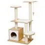 Modern Cat Tree, 6 Level Wooden Cat Tower, Kitten Play House with Sturdy Scratching Posts, Spacious Condo Hanging Ball and Removable Mats Modern Cat Tree, 6 Level Wooden Cat Tower, Kitten Play House with Sturdy Scratching Posts, Spacious Condo Hanging Ball and Removable Mats