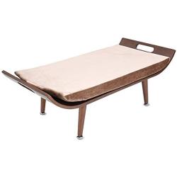 Penn-Plax Cat Walk Furniture: Luxury Lounger Cat Bed – Mid-Century Modern – For All Size Cats - Brown (CATFF18)