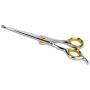 Sharf Dog Grooming Scissors, Gold Touch 6.5 Inch Straight Professional Dog Grooming Shear with Safety Round Tip