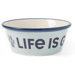 Life is Good Dog Bowl, Beach Blue, One Size