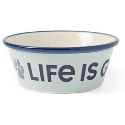 Life is Good Dog Bowl, Beach Blue, One Size