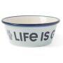 Life is Good Dog Bowl, Beach Blue, One Size