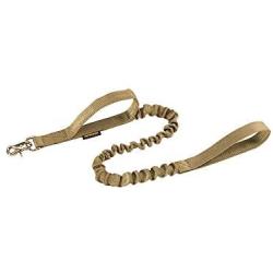 EXCELLENT ELITE SPANKER Military Bungee Dog Leash Elastic Leads Rope with 2 Padded Control Handle for Medium and Small Dogs