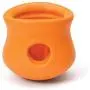 West Paw Creamy Dog Training Treat (Peanut Butter & Banana, 2 Pack) and Zogoflex Toppl Treat Dispensing Dog Toy Puzzle (Tangerine, Small)