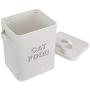 Morezi Dog Treat and Food Storage Tin with Lid and Serving Scoop Included - Cream Powder - Coated Carbon Steel - Tight Fitting Lids - Storage Canister Tins