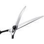 TIJERAS Dog Grooming Curved Scissors for Pets Hair Cutting Shears Professional 440C Stainless Steel Japan Curved Shears Safety Pets Care Scissor Pet Grooming Trimmer Kit Black Silver 7.0''/7.5''/8.0''