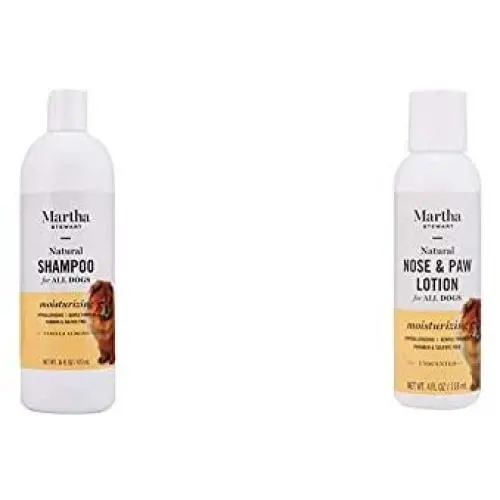Combo Pack: Martha Stewart Moisturizing Shampoo for Dogs with Dry Itchy Skin and Nose and Paw Lotion Combo Pack: Martha Stewart Moisturizing Shampoo for Dogs with Dry Itchy Skin and Nose and Paw Lotion