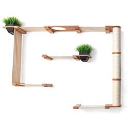 CatastrophiCreations Mini Garden - Multiple Level Cat Hammock and Climbing Activity Center - Wall-Mounted Cat Tree Shelves