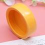 POPETPOP Pet Bowl Anti-Escape Ceramics Food Round Basin Feeding Water Bowl Turtle Gecko Chameleon Small Animals Size M (Orange)
