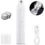 Qukpa Dog Nail Grinder Upgraded with 2 Lights,Professional 2-Speed Electric Rechargeable Pet Nail Trimmer for Small Medium Large Dogs & Cats & Pets Low Noise,Quiet Paws Grooming with 3 Grinding Ports