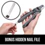Gorilla Grip Indoor Doormat and Pet Nail Clipper, Includes Built in Nail File, Inside Paw Gray Chenille Door Mat is 30x20 Size, 2 Item Bundle