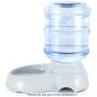 Flexzion Gravity Pet Water Dispenser Drinking Station for Dogs Cats (1 Gallon) Automatic Replenish Waterer for Small Medium Breed Dog Cat Animal, Feeding Watering Fountain Supplies Bottle Dish Bowl