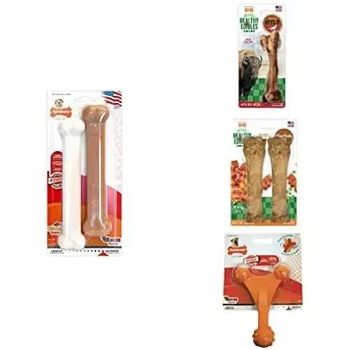 Nylabone Twin Pack Power Chew Flavored Durable Dog Chew Toys Nylabone Twin Pack Power Chew Flavored Durable Dog Chew Toys