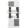 Royal Pet Club Lucano Cream/Gray Cat Tower with Scratching Posts, Condo, Hammock, Platform, Removable Cushions, Dangling Pom-Poms (44722)