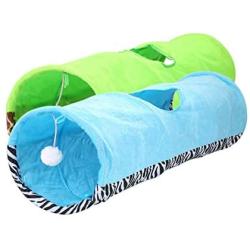 MJEMS Cat Tunnel with Play Ball, Small Pet Interactive Peek-a-Boo Chute Cat Tube Toy, Camouflage S-Tunnel for Indoor Cat, Best for Puppy, Kitty, Kitten, Rabbit, Hideout Winter Warm Velvet Cage