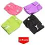 Teamoy 4pcs Washable Female Dog Diapers, Reusable Doggie Diaper Wraps for Female Dogs, Super-Absorbent and Comfortable, XS