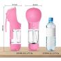 ROYALITA Dog Water Bottle 10oz with Drinking Feeder, Shovel and Garbage Bag Holder, Leak Proof Portable for Walking, Hiking and Traveling