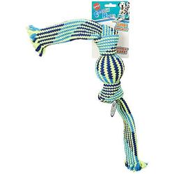 SPOT Colorful Rope Squeaker Ball Dog Toy 23''
