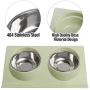 NAODONGLI Cat Food Bowls, 15 ° Tilting Cat Bowls Double Cat Food Bowls Transparent Cat Food Bowl Cat Food Bowl Cat Bowls for Cats Puppy Food and Water