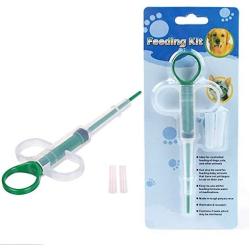 Apoi Pet Pill Syringe [2 Pack] Pet Pill Dispenser Dogs and Cats Medicine Feeder with Silicone Soft Tip Medical Feeding Tool Kit Reusable Extremely Convenient - Green